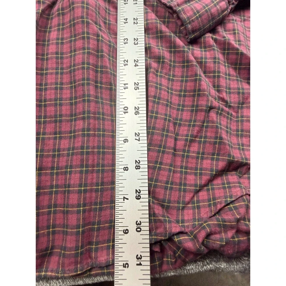 Polo Ralph Lauren Big Shirt XXL Mens Burgundy Plaid Cotton Button Down Long Slv